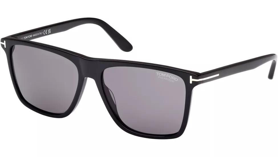 Tom Ford FLETCHER (FT0832-01D) 57 | Polarize Unisex Siyah Güneş Gözlüğü
